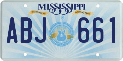 MS license plate ABJ661