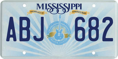 MS license plate ABJ682