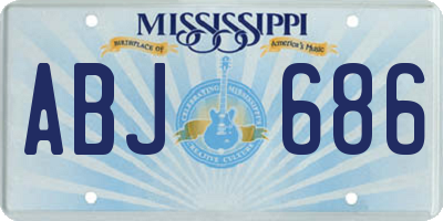 MS license plate ABJ686