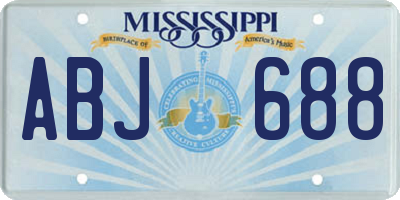 MS license plate ABJ688