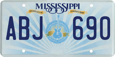 MS license plate ABJ690