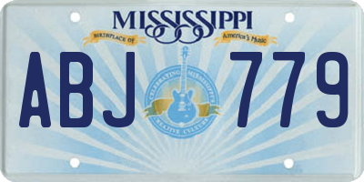 MS license plate ABJ779