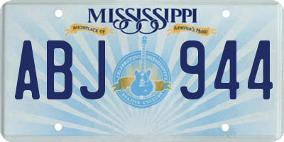 MS license plate ABJ944