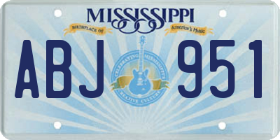 MS license plate ABJ951