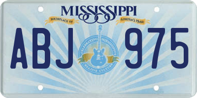 MS license plate ABJ975