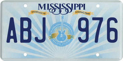 MS license plate ABJ976