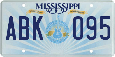 MS license plate ABK095