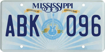 MS license plate ABK096