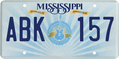 MS license plate ABK157