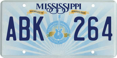MS license plate ABK264