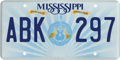 MS license plate ABK297