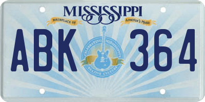 MS license plate ABK364