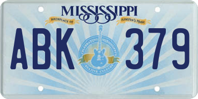 MS license plate ABK379
