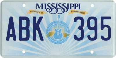 MS license plate ABK395