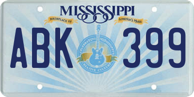 MS license plate ABK399