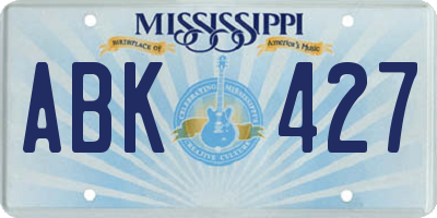MS license plate ABK427