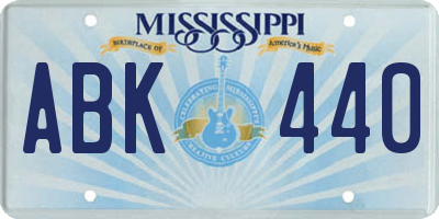 MS license plate ABK440