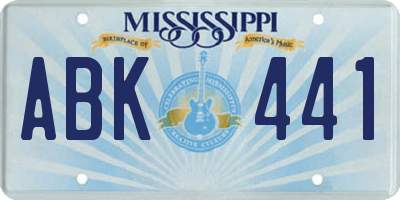 MS license plate ABK441