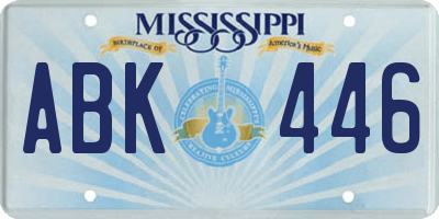 MS license plate ABK446
