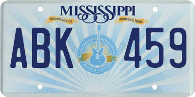 MS license plate ABK459