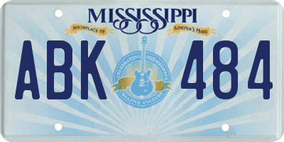 MS license plate ABK484