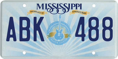 MS license plate ABK488