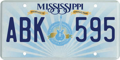 MS license plate ABK595