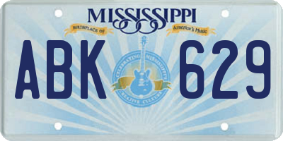 MS license plate ABK629