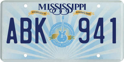 MS license plate ABK941
