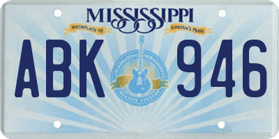 MS license plate ABK946