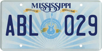 MS license plate ABL029