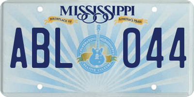 MS license plate ABL044