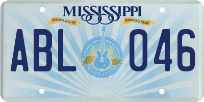 MS license plate ABL046