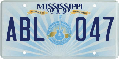 MS license plate ABL047