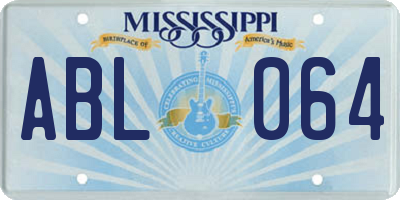 MS license plate ABL064