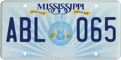 MS license plate ABL065