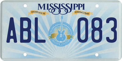 MS license plate ABL083
