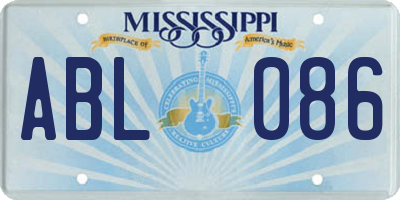 MS license plate ABL086