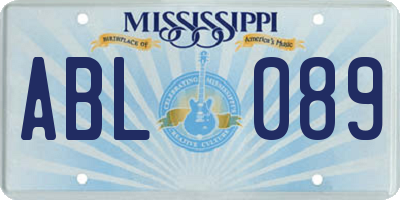 MS license plate ABL089