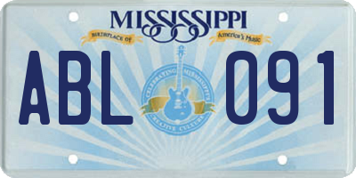 MS license plate ABL091