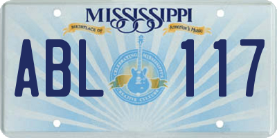 MS license plate ABL117
