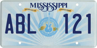 MS license plate ABL121