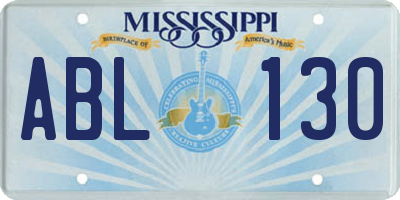 MS license plate ABL130