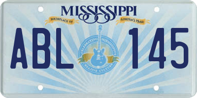 MS license plate ABL145