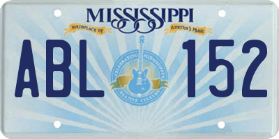 MS license plate ABL152