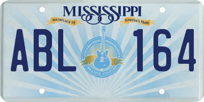 MS license plate ABL164