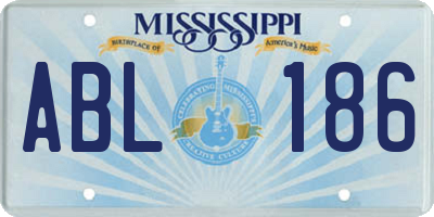 MS license plate ABL186