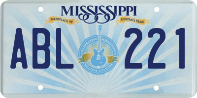 MS license plate ABL221
