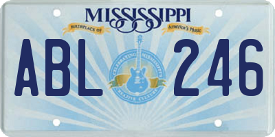 MS license plate ABL246