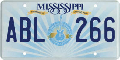 MS license plate ABL266
